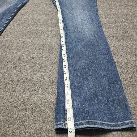 Permanent Womens Jeans 6 Blue Slim Bootcut Denim Pants Western Festival - Picture 2 of 9